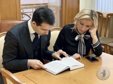 INAL ARDZINBA AND MARIA ZAKHAROVA DISCUSSED A PLAN ON REVITALIZATION OF INTERNATIONAL INFORMATION POLICY OF ABKHAZIA