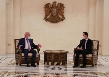 THE DELEGATION OF ABKHAZIA MET WITH PRESIDENT OF THE SYRIAN ARAB REPUBLIC BASHAR ASAD